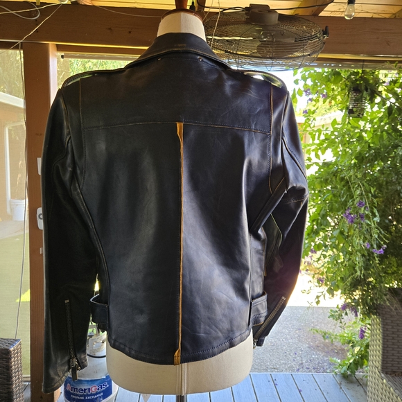 Golden Goose Blue Leather Jacket - Picture 5 of 8